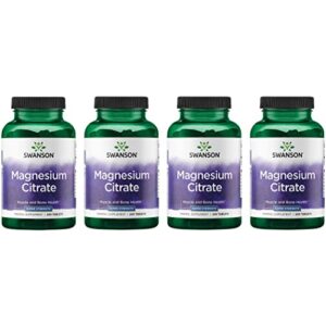 swanson magnesium citrate – super strength 112.5 mg 240 tabs 4 pack