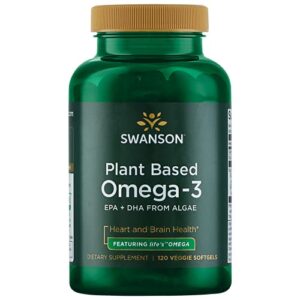 swanson plant based omega-3 300 milligrams 120 veg sgels fish oil