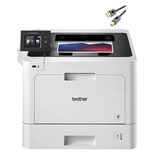brother l-8360cdw series business color laser printer | wireless | mobile printing | auto 2-sided printing | print up to 33 ppm | up to 250 sheets paper input | 2.7″ color touchscreen + printer cable