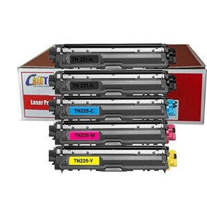 calitoner tn225(5pk) compatible laser toner cartridge replacement brother for mfc-9130cw, mfc-9330cdw, mfc-9340cdw, hl-3140cw, hl-3170cdw printer, 5 piece (limited edition)