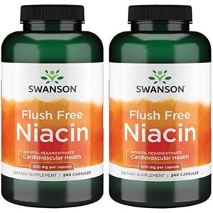 swanson flush free niacin 500 milligrams 240 capsules (2 pack)