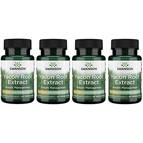 Swanson Yacontrol Yacon Root Extract 4:1 100 Milligrams 90 Veg Capsules (4 Pack)