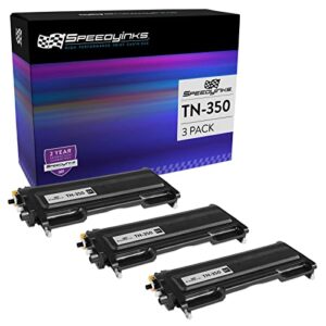 speedyinks remanufactured toner cartridge replacement for brother tn350 tn-350 tn 350 to use with intellifax 2820 2920 2850 2910 hl-2070n hl-2040 hl-2070n hl-2040n dcp-7020 mfc-7820n (black, 3-pack)