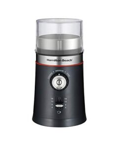 hamilton beach 10oz electric coffee grinder with multiple grind settings for up to 14 cups, stainless steel blades, black