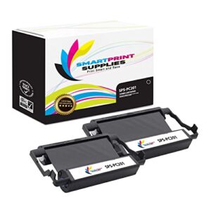 smart print supplies compatible brother pc201 black ribbon cartridge for intellifax 1170 1270 1270e 1570mc 1575mc, mfc 1770 1780 1870mc 1970mc printer 5m characters (2 pack)