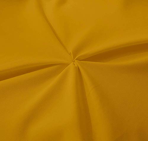 All-Season Comforter Queen / Full (1PC) Size Gold 1 Piece Quiled Pinch Pleated Comforter 1000 TC Cotton (Comforter Cover Not Included)