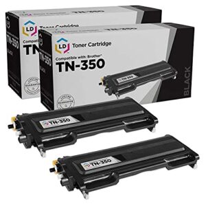 ld compatible toner cartridge replacement for brother tn350 (black, 2-pack)