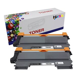 hi ink 2 packs compatible toner cartridge replacement for brother tn450 high yield toner (2,600 yield)
