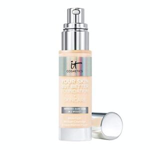it cosmetics your skin but better foundation + skincare, fair warm 10 – hydrating coverage – minimizes pores & imperfections, natural radiant finish – with hyaluronic acid – 1.0 fl oz