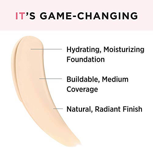 IT Cosmetics Your Skin But Better Foundation + Skincare, Fair Warm 10 - Hydrating Coverage - Minimizes Pores & Imperfections, Natural Radiant Finish - With Hyaluronic Acid - 1.0 fl oz