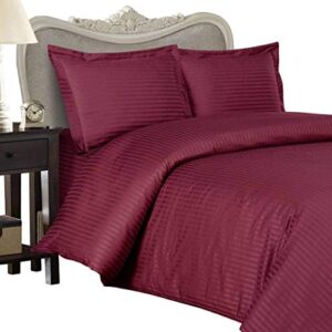 duvet insert 800 gsm 5 piece burgundy 98” x 116” down stripes california king bedding comforter set ( comforter + 4 pillowcases ) 1000 tc egyptian cotton