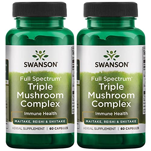 Swanson Full Spectrum Triple Mushroom Complex 60 Capsules (2 Pack)