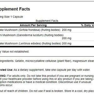 Swanson Full Spectrum Triple Mushroom Complex 60 Capsules (2 Pack)