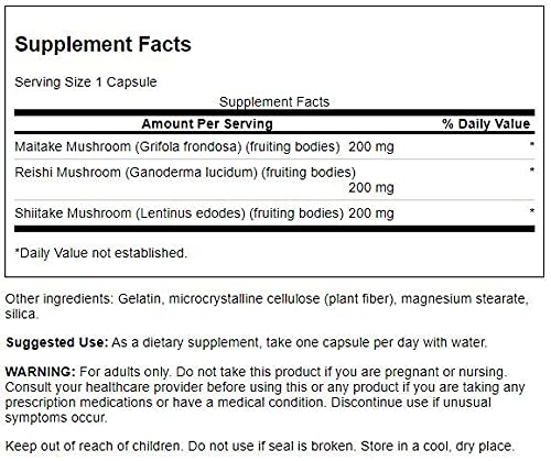 Swanson Full Spectrum Triple Mushroom Complex 60 Capsules (2 Pack)