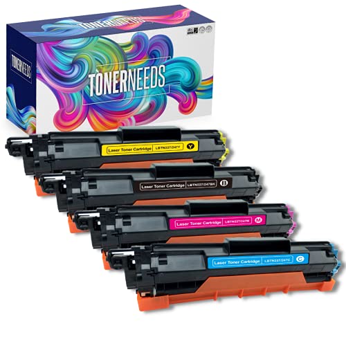 TONERNEEDS Black and Color Toner Cartridge - Compatible with Brother Printer tn227 Toner TN227BK TN223 TN-223BK MFC-L3750CDW HL-L3210CW HL-L3290CDW HL-L3270CDW HL-L3230CDW MFC-L3710CW (4-Pack)