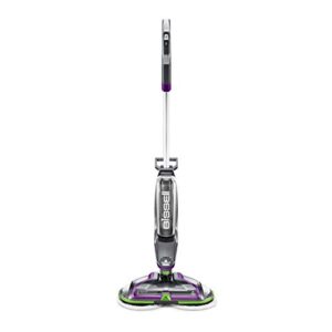 bissell spinwave cordless pet hard floor spin mop, 23157, voilet, green, silver