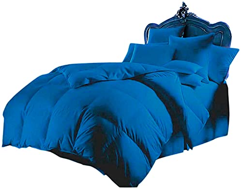 Utra Soft Bed in Bag 1000 Series Egyptian Cotton 3 Piece 500 GSM Warm Comforter Set ( Comforter + 2 Pillow Cases ) Bedding Set Full Royal Blue