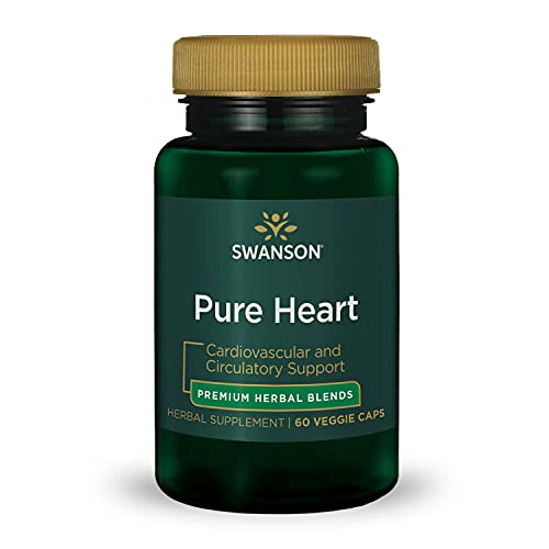 Swanson Pure Heart Cardiovascular Circulatory Health Antioxidant Resveratrol Blood Pressure Cholesterol Support Herbal Supplement 60 Veggie Capsules (Veg Caps) Vegan