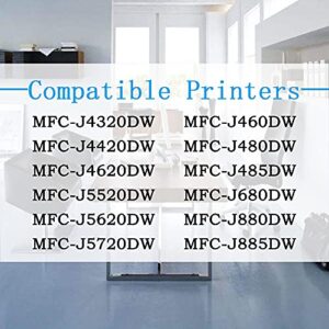 (5-Pack, 5xCyan) ColorPrint Compatible LC203XL Ink Cartridge Replacement for Brother LC203 XL LC-203XL fit for MFC-J4420DW MFC-J4620DW MFC-J5520DW MFC-J5620DW MFC-J5720DW MFC-J480DW MFC-J880DW Printer