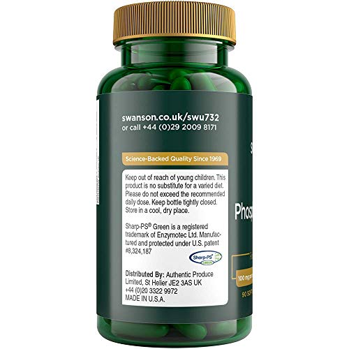 Swanson Sunflower Phosphatidylserine Soy-Free 100 Milligrams 90 Sgels