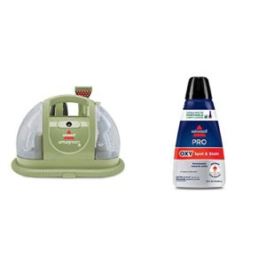 bissell multi-purpose portable carpet and upholstery cleaner, 1400b, green with bissell professional spot and stain + oxy portable machine formula, 32 oz, 32 fl oz