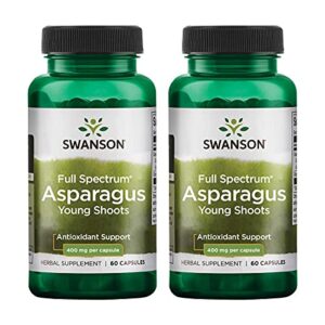 swanson full spectrum asparagus young shoots 400 mg 60 caps 2 pack