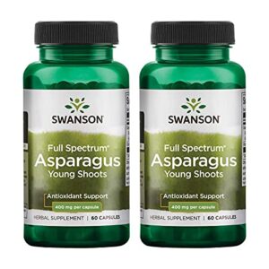 Swanson Full Spectrum Asparagus Young Shoots 400 mg 60 Caps 2 Pack