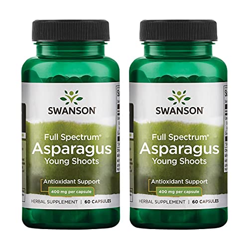 Swanson Full Spectrum Asparagus Young Shoots 400 mg 60 Caps 2 Pack