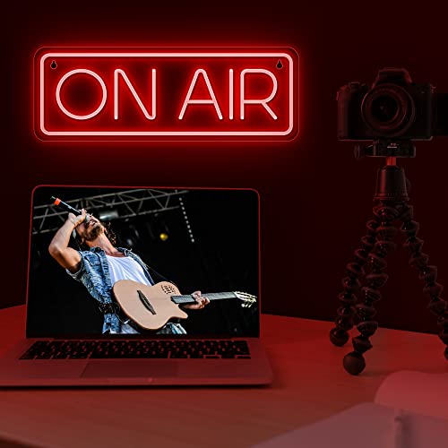 Lumoonosity On Air Sign - Live On Air Neon Sign for Twitch, Tiktok, Youtube Streamers/Gamers - Live Streaming/Recording Light Sign – Red Cool Led Signs for Studio, Wall, Bedroom, Game Room Decor