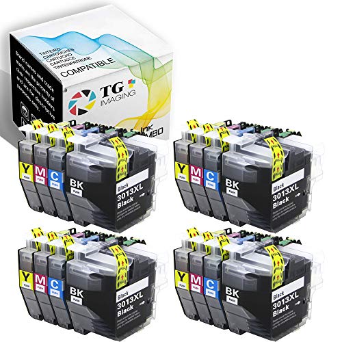 (16-Pack) TG Imaging (4 Sets) Compatible LC3013 Ink Cartridges Replacement for Brother LC3013BK Toner Combo (4xBCYM) LC3011 LC-3013 XXL for MFC-J491DW MFC-J497DW MFC-J690DW MFC-J895DW Inkjet Printer