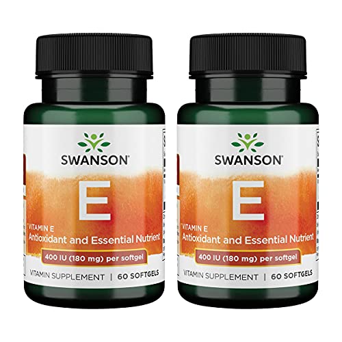 Swanson Vitamin E 400 Iu 400 Iu (268 Milligrams) 60 Sgels (2 Pack)