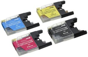 compatible ink cartridge replacement for brother lc-75 (8 black 4 cyan 4 magenta 4 yellow) 20 pack