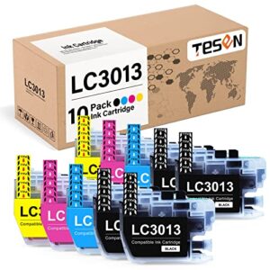 tesen compatible lc3013 ink cartridge replacement for brother 3013 3011 lc 3013 lc3011 use with brother mfc-j497dw mfc-j690dw mfc-j491dw mfc-j895dw series printer 10 pack