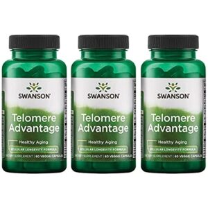 swanson telomere advantage 60 veg caps 3 pack