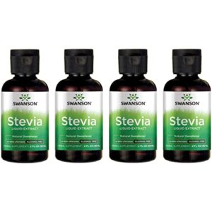 swanson liquid stevia (alcohol free) 2 fl ounce (59 ml) liquid (4 pack)