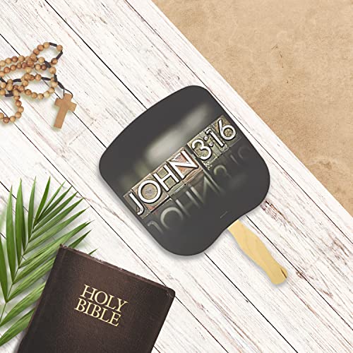 Swanson Christian Products Parlor and Church Hand Fan - Traditional Style - John 3:16 (Package of 50)