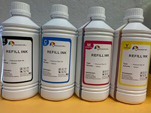 inkpro premium 4x1000ml dye bulk refill ink for hp canon brother lexmark inkjet printers refillable cartridges ciss system