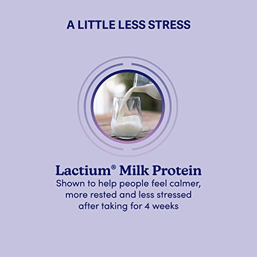 Swanson WIO™ Daily dose of DE-Stress™ Stress Support, Relaxation, Feel Calmer, Rest Better, Less Stress, Lactium® Milk Protein Peptide, Adaptogen, Mental Wellness, 30 Capsules (30-Day Supply)