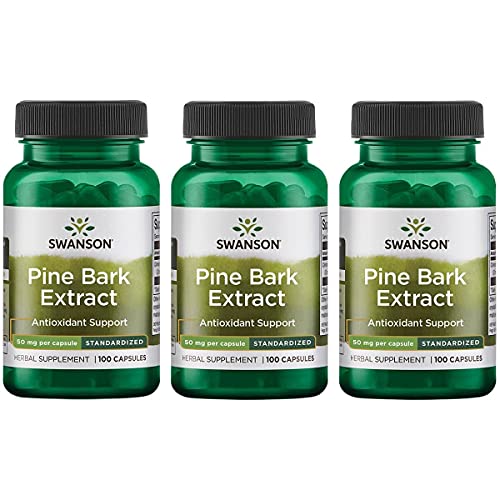 Swanson Pine Bark Extract 50 Milligrams 100 Capsules (3 Pack)