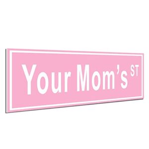 hk studio sign decor your mom’s st funny poster 5.9″ x 14.5″ – funny signs collection for dorm, teen room decor, aesthetic room decor, coquette room decor