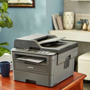 Brother L-2550DW Monochrome All-in-One Laser Printer I Print Copy Scan I Wireless I Auto 2-Sided Printing I Print Up to 36 Pages/Min I Up to 250 Sheets/Tray I 50-Sheet ADF + Printer Cable
