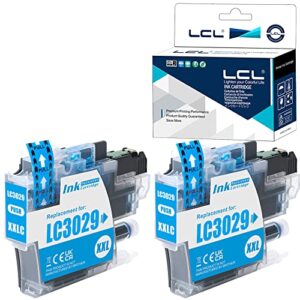 lcl compatible ink cartridge replacement for brother lc3029 xxl lc3029c high yield mfc-j5830dw j5830dwxl j5930dw j6535dw j6535dwxl j6935dw (2-pack cyan)
