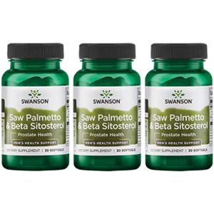 swanson saw palmetto and beta sitosterol 30 sgels (3 pack)