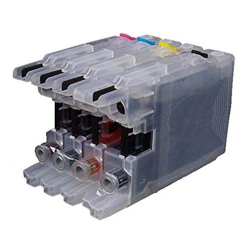 AQree Refillable Cartridge Set for Printers (LC71 LC75) - MFC-J280W MFC-J425W MFC-J430W MFC-J435W MFC-J5910DW MFC-J625DW MFC-J6510DW MFC-J6710DW MFC-J6910DW MFC-J825DW MFC-J835DW