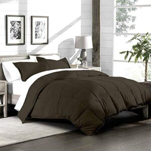 Ultra Soft Chocolate 800 Series 5 Piece Goose Down 600 GSM Queen ( 88 x 88 ) Inches Comforter Set (Comforter + Flat Sheet + Fitted Sheet + 2 Pillow Cases)