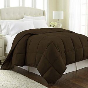 Ultra Soft Chocolate 800 Series 5 Piece Goose Down 600 GSM Queen ( 88 x 88 ) Inches Comforter Set (Comforter + Flat Sheet + Fitted Sheet + 2 Pillow Cases)