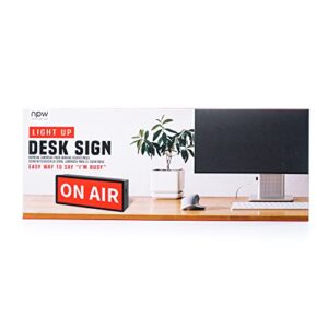 NPW On Air Sign LED Retro Light, Recording Studio Light (YouTube, Zoom Calls, Office, WFH, Streaming, Broadcast), USB or Battery Powered, Wall Mount or Desk Top