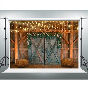 vidmot rustic barn backdrop for photography wooden barn door background 10x7ft retro cowboy style farm theme party backdrop party cake table decor backdrops photo studio photography props bjlsvv948
