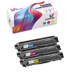 az compatible toner cartridge replacement for brother tn225 (tn225c / tn225m / tn225y) use in hl-3140cw hl-3170cdw mfc-9130cw mfc-9330cdw mfc-9340cdw (cyan, magenta, yellow, 3-pack)