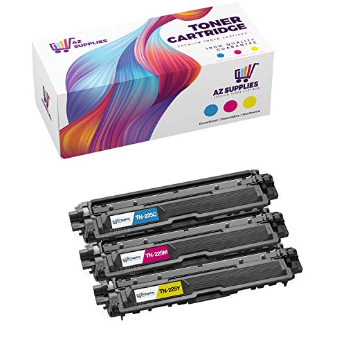 AZ Compatible Toner Cartridge Replacement for Brother TN225 (TN225C / TN225M / TN225Y) use in HL-3140CW HL-3170CDW MFC-9130CW MFC-9330CDW MFC-9340CDW (Cyan, Magenta, Yellow, 3-Pack)